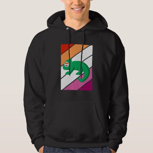 Chameleon Pride Lesbian Flag LGBTQ Proud Ally Prid Hoodie (Vorderseite)
