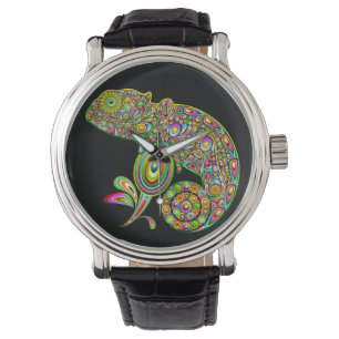 Chameleon Psychedelic Fantasy Armbanduhr