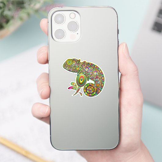 Chameleon Psychedelic Fantasy Aufkleber (Telefon)