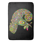 Chameleon Psychedelic Fantasy Badematte (Vorderseite Vertikal)