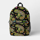 Chameleon Psychedelic Fantasy Bedruckter Rucksack (Vorderseite)