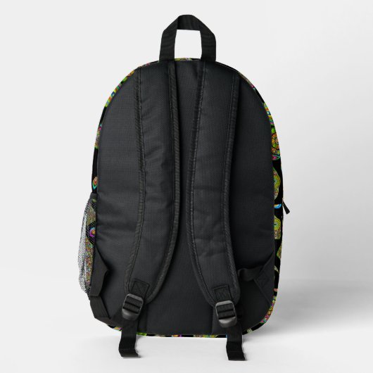 Chameleon Psychedelic Fantasy Bedruckter Rucksack (Rückseite)