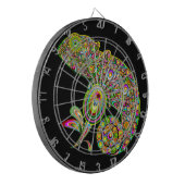 Chameleon Psychedelic Fantasy Dartscheibe (Vorderseite Links)