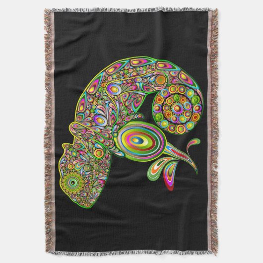 Chameleon Psychedelic Fantasy Decke (Vorderseite Vertikal)