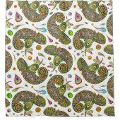 Chameleon Psychedelic Fantasy Duschvorhang (Vorderseite)