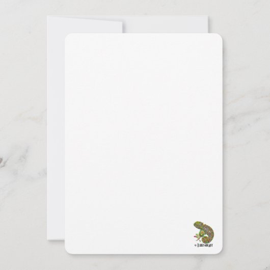 Chameleon Psychedelic Fantasy Einladung (Rückseite)