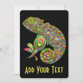 Chameleon Psychedelic Fantasy Einladung (Vorderseite)