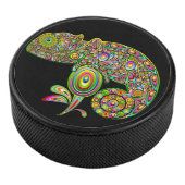 Chameleon Psychedelic Fantasy Eishockey Puck (3/4)