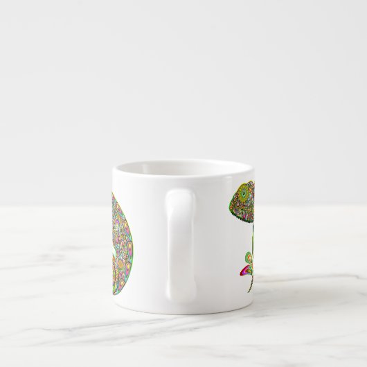 Chameleon Psychedelic Fantasy Espressotasse (Rückseite)