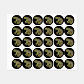 Chameleon Psychedelic Fantasy Etiketten (Blatt)