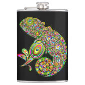Chameleon Psychedelic Fantasy Flachmann (Vorderseite)