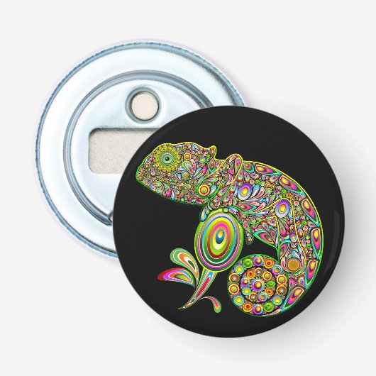 Chameleon Psychedelic Fantasy Flaschenöffner (Vorderseite)