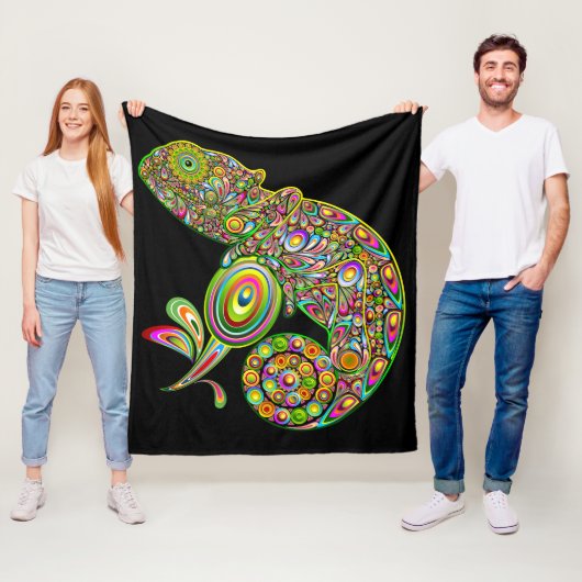 Chameleon Psychedelic Fantasy Fleecedecke (Beispiel)