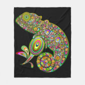 Chameleon Psychedelic Fantasy Fleecedecke (Vorderseite)