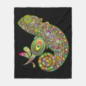 Chameleon Psychedelic Fantasy Fleecedecke (Vorderseite)