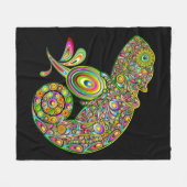 Chameleon Psychedelic Fantasy Fleecedecke (Vorderseite (Horizontal))