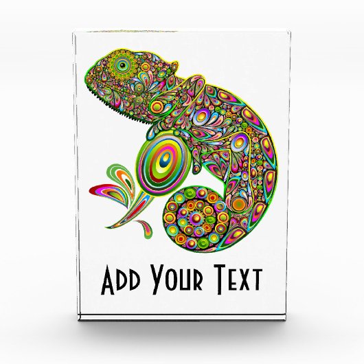 Chameleon Psychedelic Fantasy Fotoblock (Vorderseite)