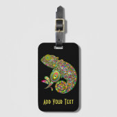 Chameleon Psychedelic Fantasy Gepäckanhänger (Vorderseite Vertikal)