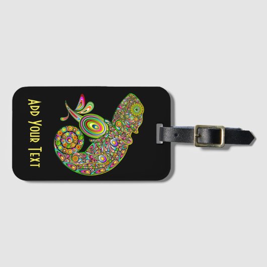 Chameleon Psychedelic Fantasy Gepäckanhänger (Vorderseite (Horizontal))