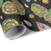 Chameleon Psychedelic Fantasy Geschenkpapier (Rolleneckpunkt)