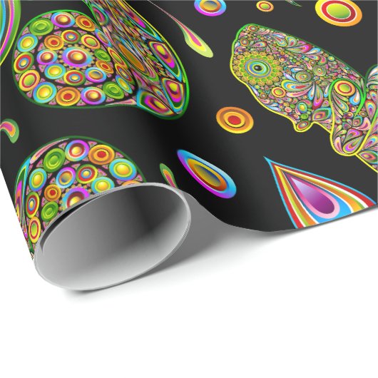 Chameleon Psychedelic Fantasy Geschenkpapier (Rolleneckpunkt)