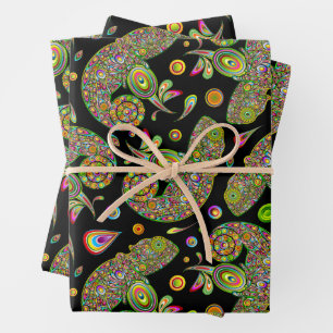 Chameleon Psychedelic Fantasy Geschenkpapier Set