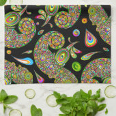 Chameleon Psychedelic Fantasy Geschirrtuch (Gefaltet)