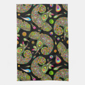 Chameleon Psychedelic Fantasy Geschirrtuch (Vertikal)