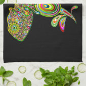 Chameleon Psychedelic Fantasy Geschirrtuch (Gefaltet)