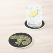 Chameleon Psychedelic Fantasy Getränkeuntersetzer (Seite)