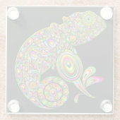 Chameleon Psychedelic Fantasy Glasuntersetzer (Rückseite)