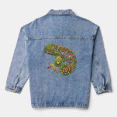 Chameleon Psychedelic Fantasy Jeansjacke (Rückseite)