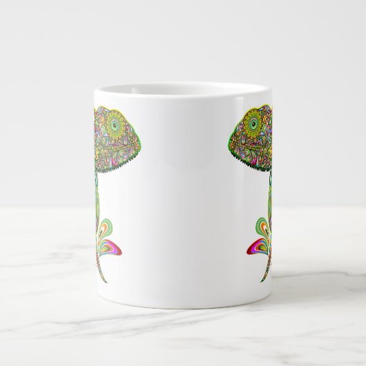Chameleon Psychedelic Fantasy Jumbo-Tasse (Vorderseite)