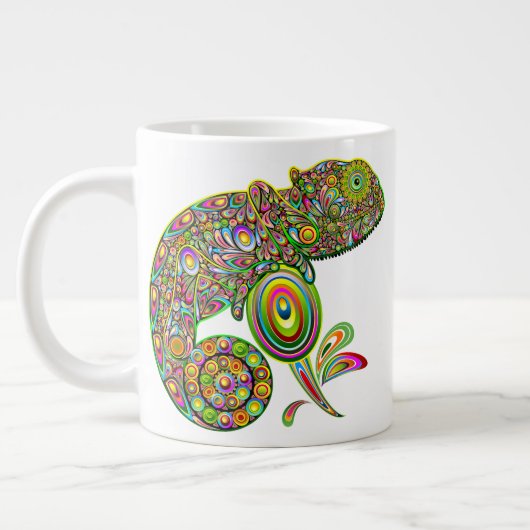Chameleon Psychedelic Fantasy Jumbo-Tasse (Links)