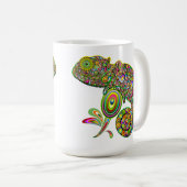 Chameleon Psychedelic Fantasy Kaffeetasse (VorderseiteRechts)