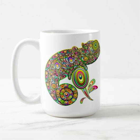 Chameleon Psychedelic Fantasy Kaffeetasse (Links)