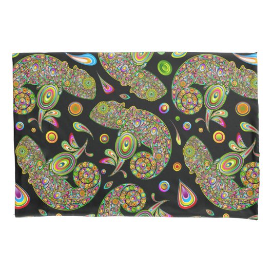 Chameleon Psychedelic Fantasy Kissenbezug (Vorderseite)