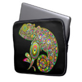 Chameleon Psychedelic Fantasy Laptopschutzhülle (Vorderseite Links)
