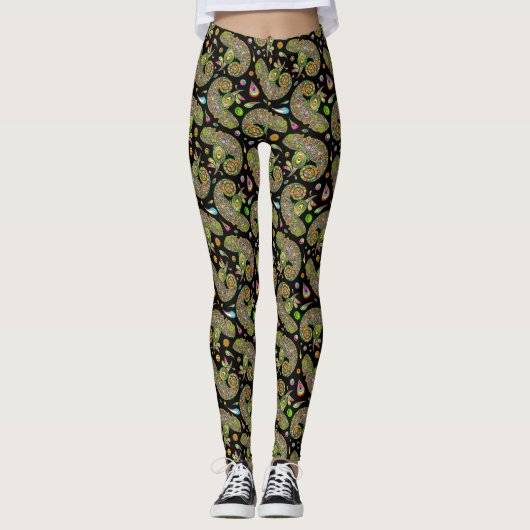 Chameleon Psychedelic Fantasy Leggings (Vorderseite)