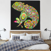 Chameleon Psychedelic Fantasy Leinwanddruck (Insitu (Schlafzimmer))