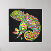Chameleon Psychedelic Fantasy Leinwanddruck (Vorderseite)