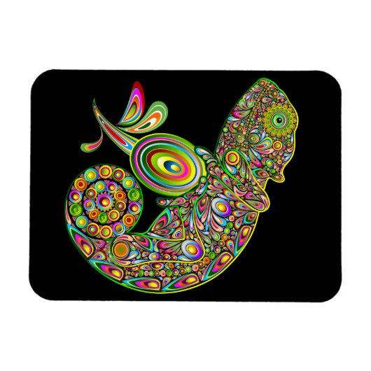 Chameleon Psychedelic Fantasy Magnet (Horizontal)