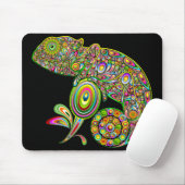 Chameleon Psychedelic Fantasy Mousepad (Mit Mouse)