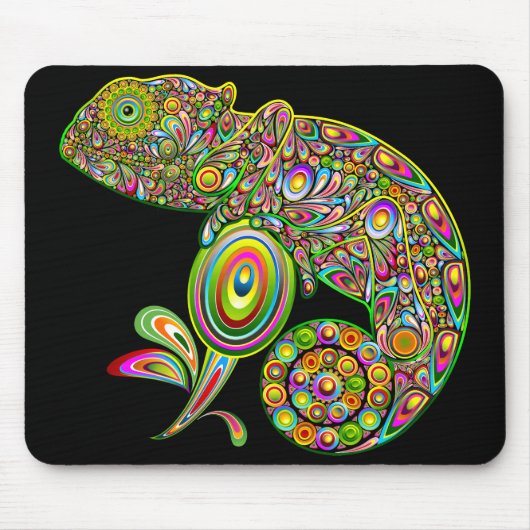 Chameleon Psychedelic Fantasy Mousepad (Vorne)