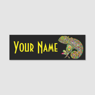 Chameleon Psychedelic Fantasy Namensschild