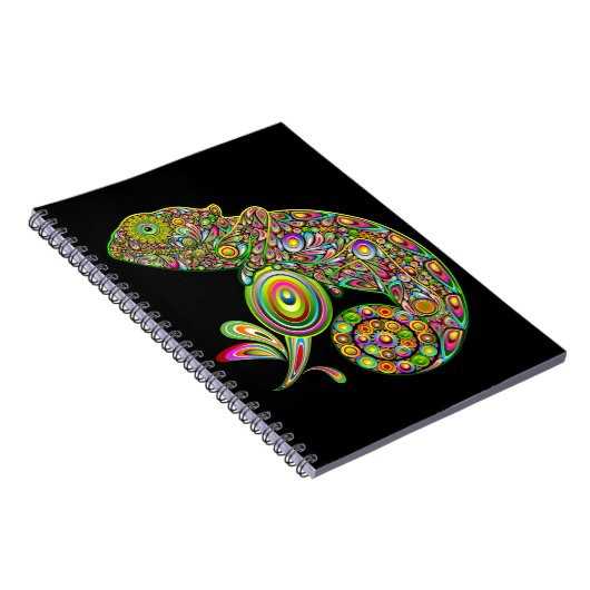 Chameleon Psychedelic Fantasy Notizblock (Rechte Seite)