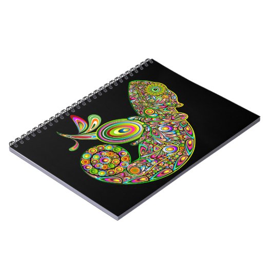 Chameleon Psychedelic Fantasy Notizblock (Linke Seite)