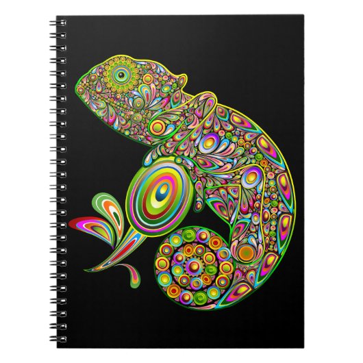 Chameleon Psychedelic Fantasy Notizblock (Vorderseite)