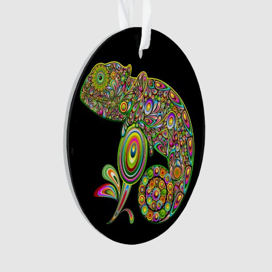 Chameleon Psychedelic Fantasy Ornament (Vorderseite)