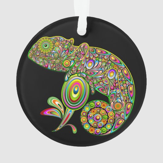 Chameleon Psychedelic Fantasy Ornament (Rückseite)